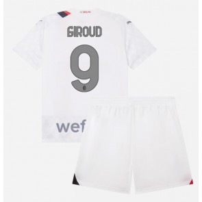 AC Milan Olivier Giroud #9 Bortaställ Barn 2023-24 Kortärmad (+ Korta byxor)